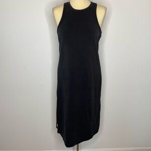Cable & Gauge Sport Black Midi Split Hem Tank Dress
